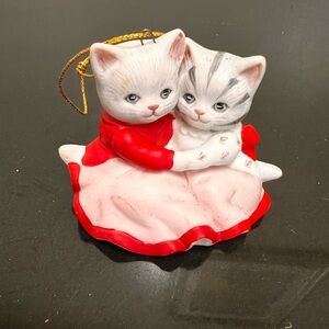 Kitty Cucumber Christmas Love Cozy Blanket Art Figurine Ornament Schmid Shackman